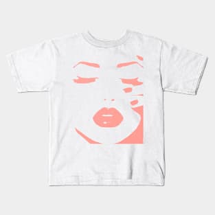 Woman, Girl, Lips print, Fashion art, Modern art, Minimalistic Kids T-Shirt